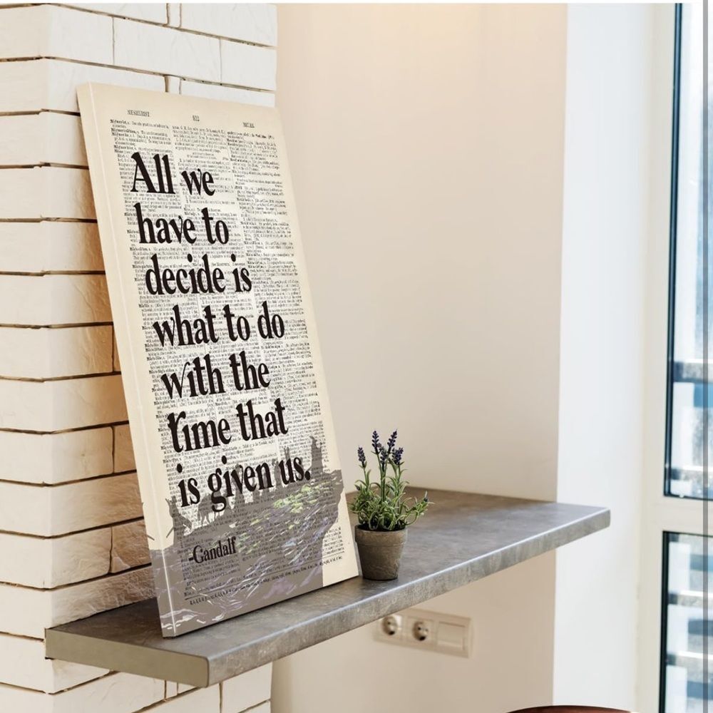 Gandalf LOTR Inspirational Wall Art, Canvas Print Poster Decor 24x16 NWT - Picture 4 of 6